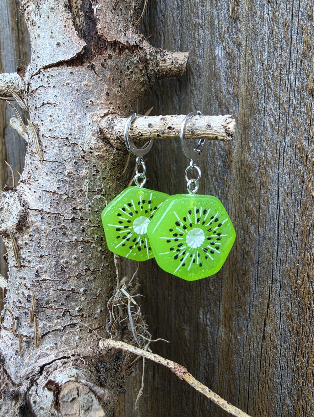 Kiwi Slice Drop Earrings